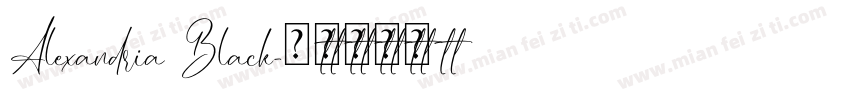 Alexandria Black字体转换